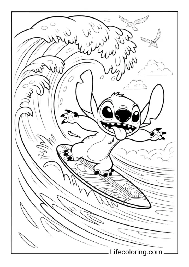 Stitch Surfing Adventure