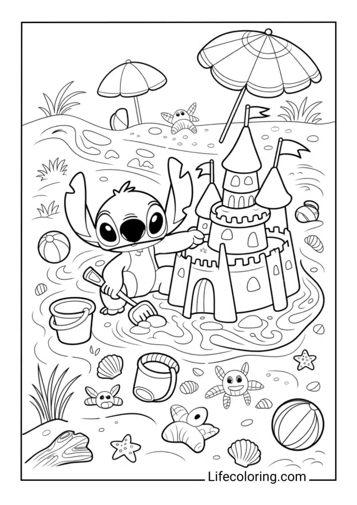 Stitch's Beach Day