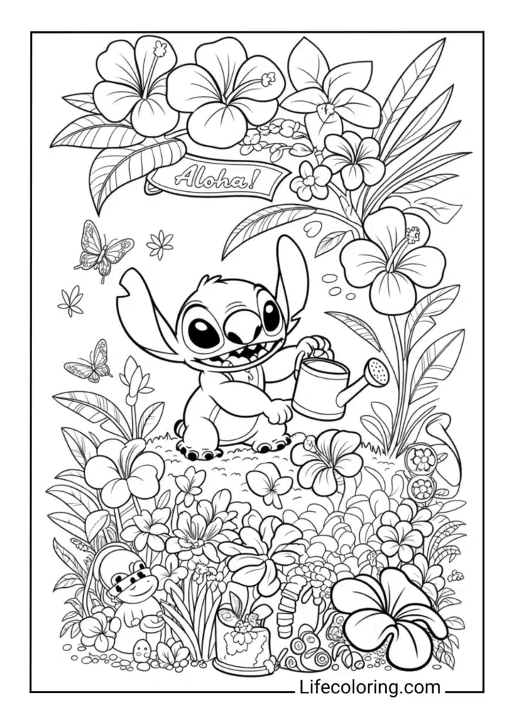 Stitch's Flower Garden